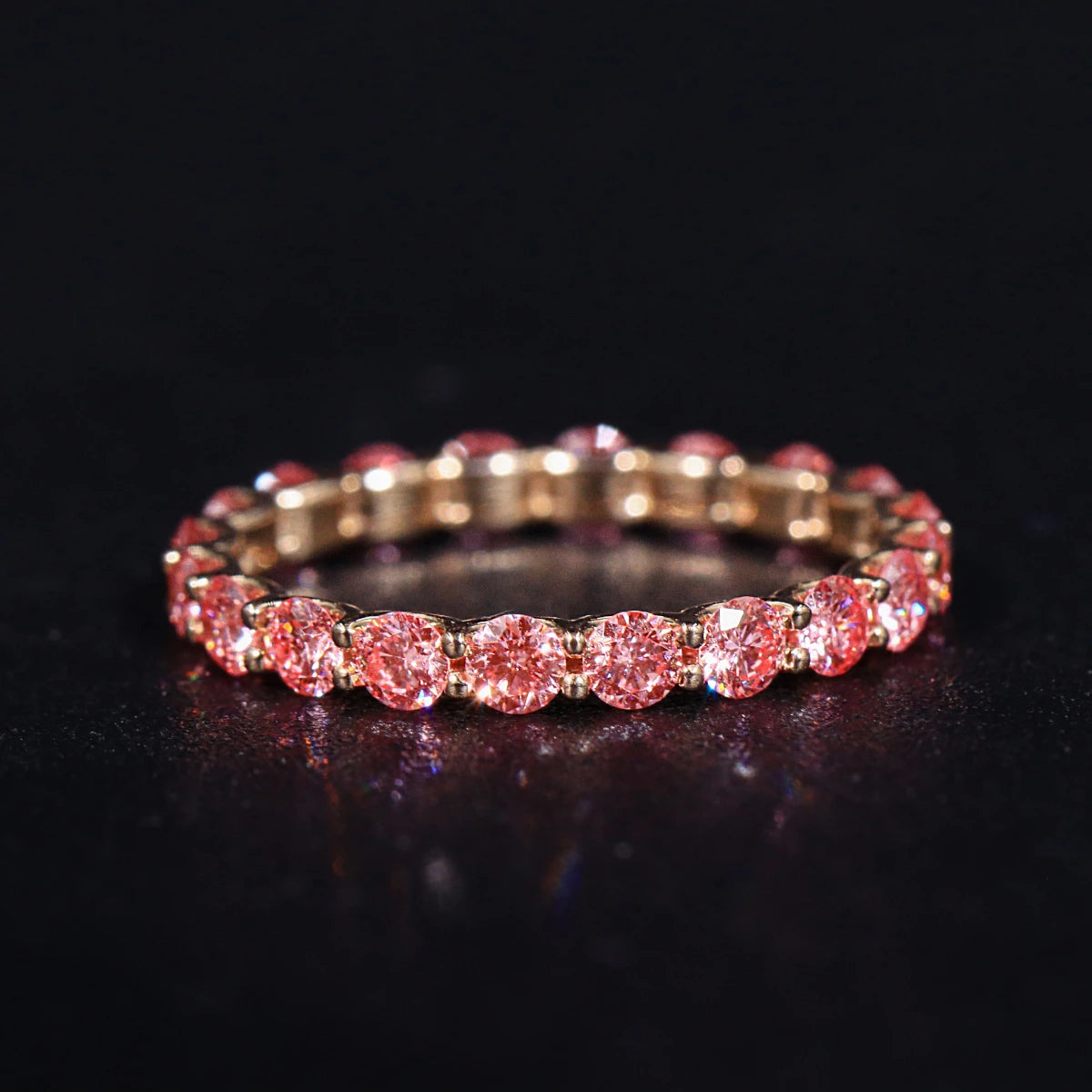Pink Diamond Eternity Band