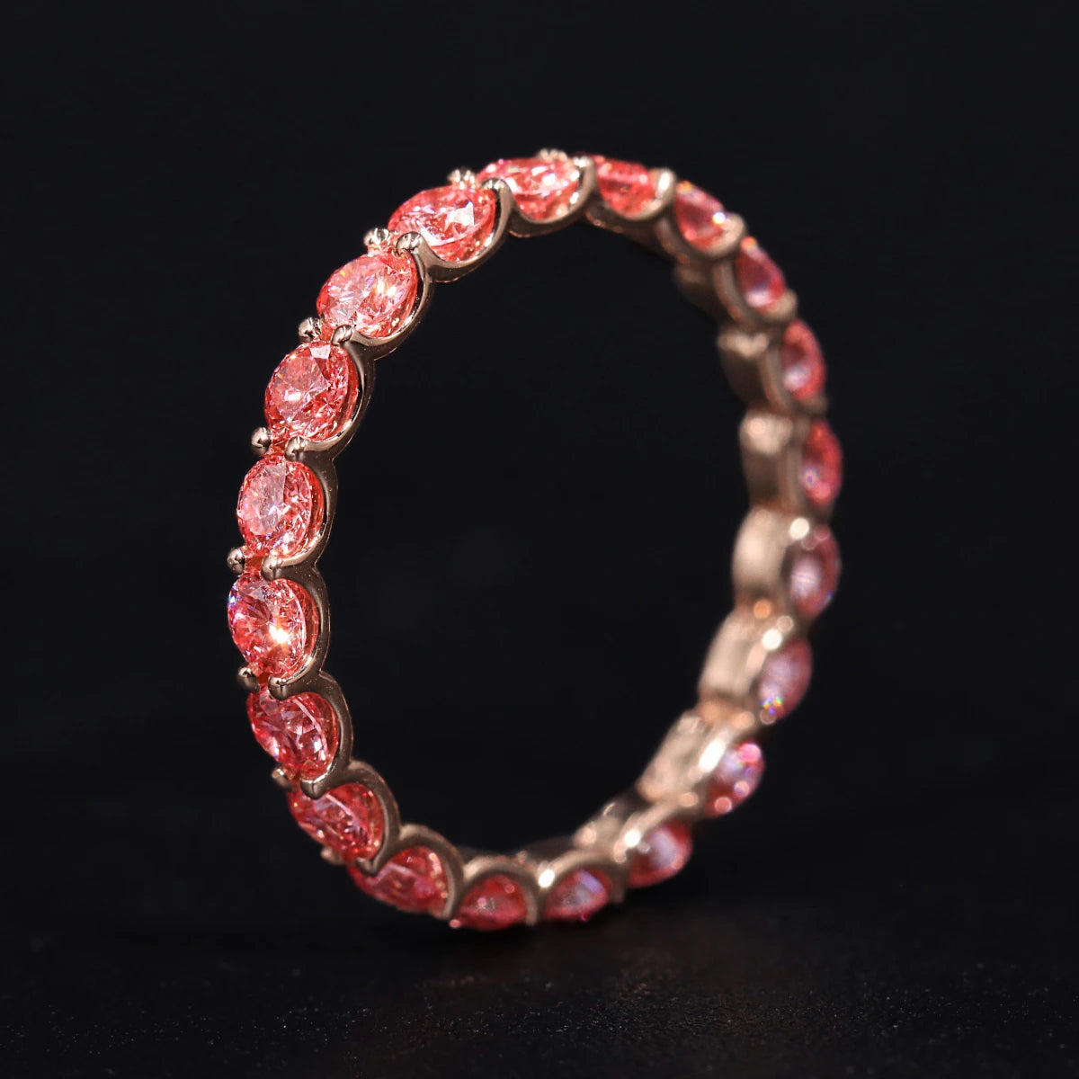 Pink Diamond Eternity Band