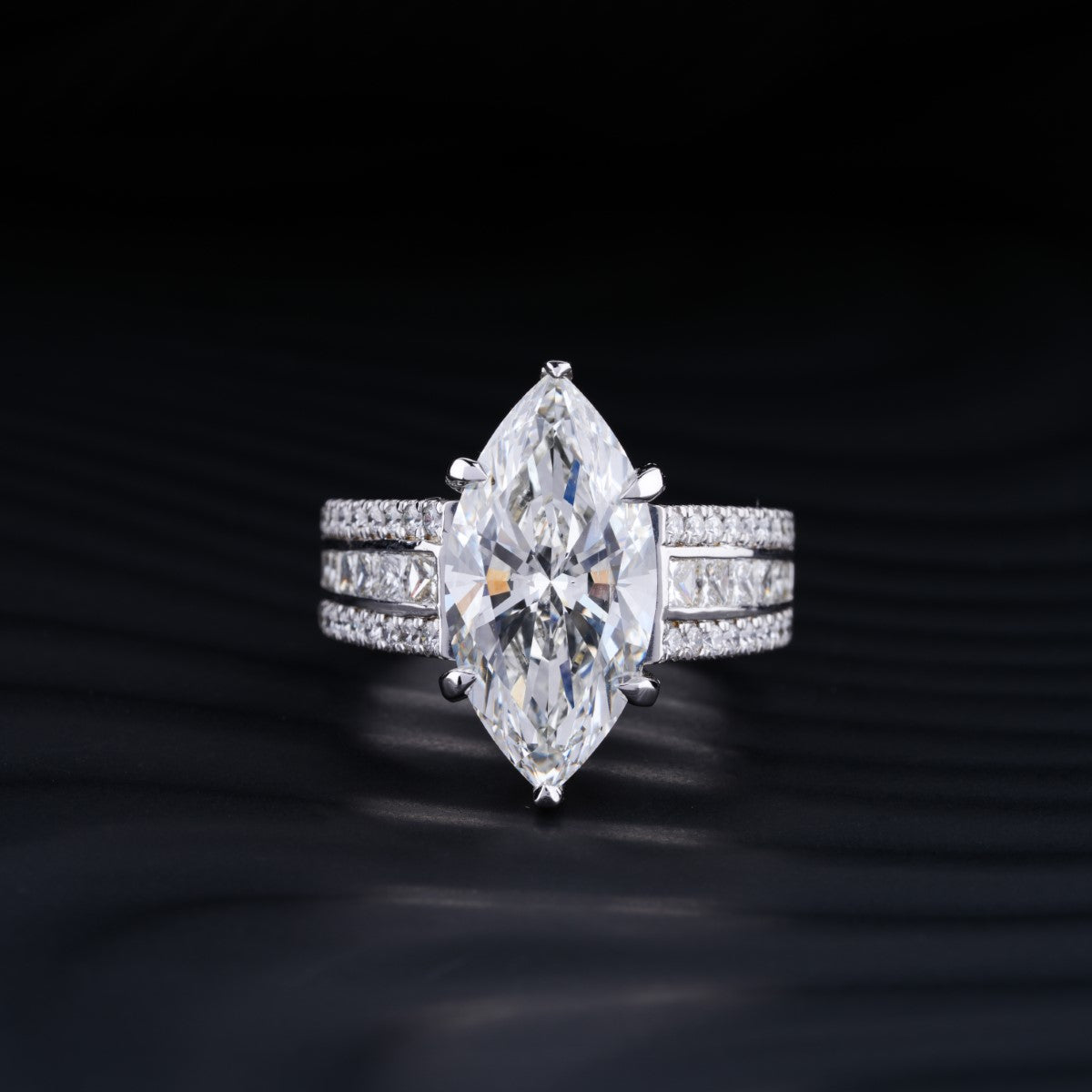 Marquise Cut Solitaire Diamond Ring