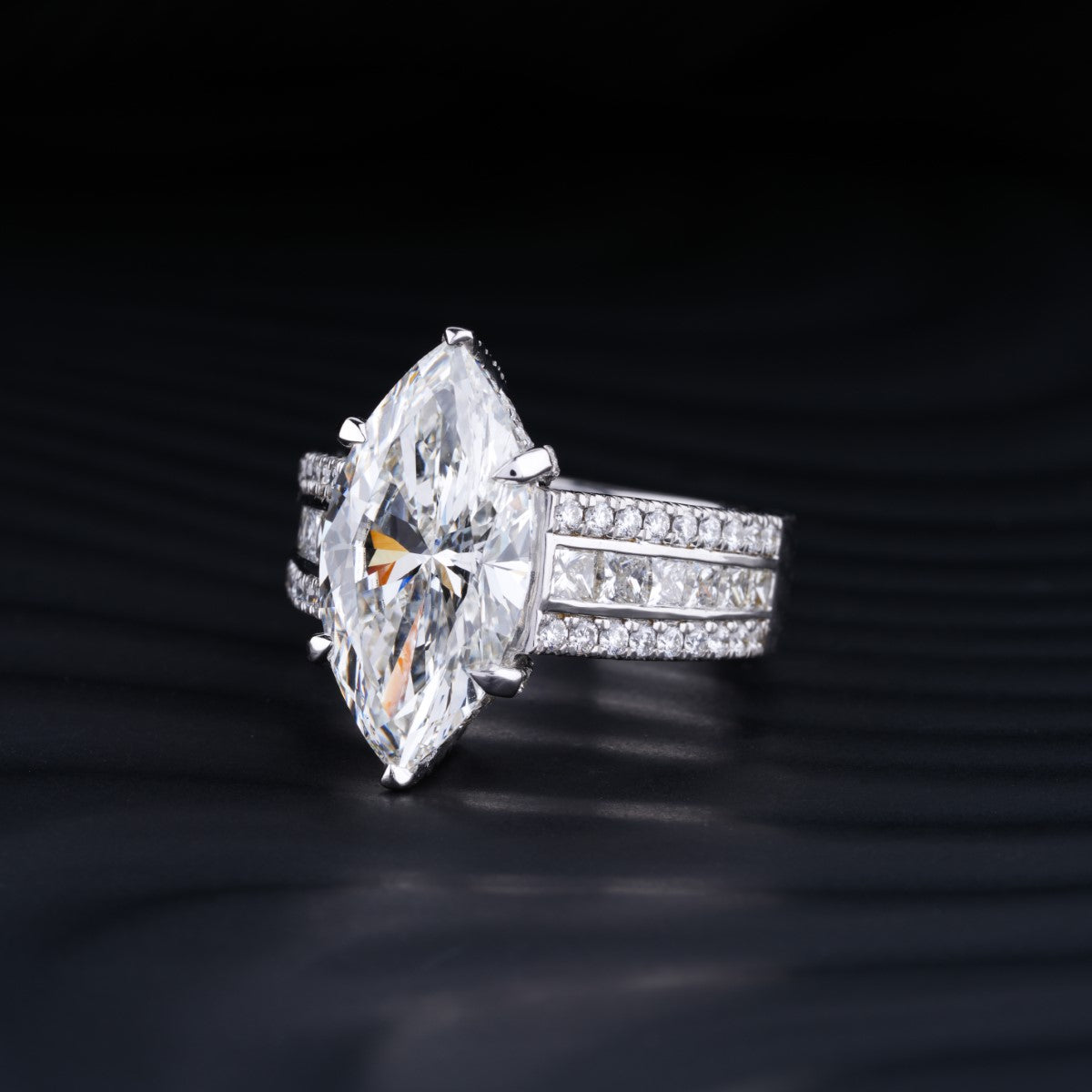 Marquise Cut Solitaire Diamond Ring