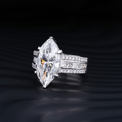 Marquise Cut Solitaire Diamond Ring