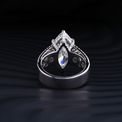 Marquise Cut Solitaire Diamond Ring