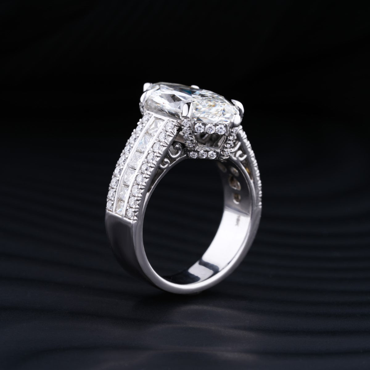 Marquise Cut Solitaire Diamond Ring