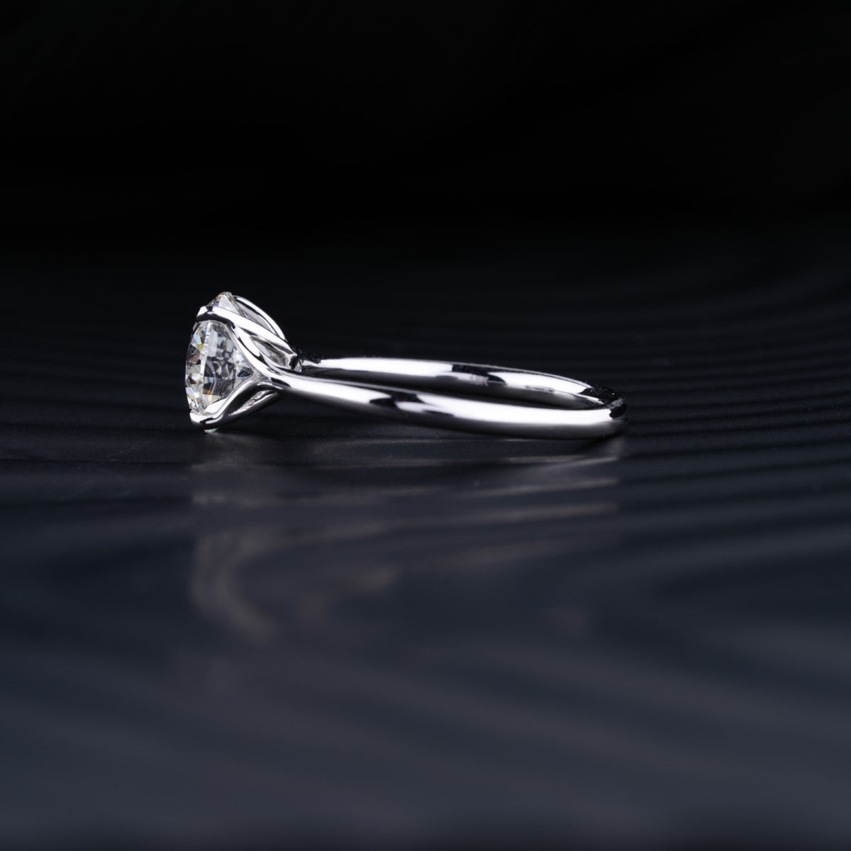 2ct Round Solitaire Engagement Ring With Mystique Stone