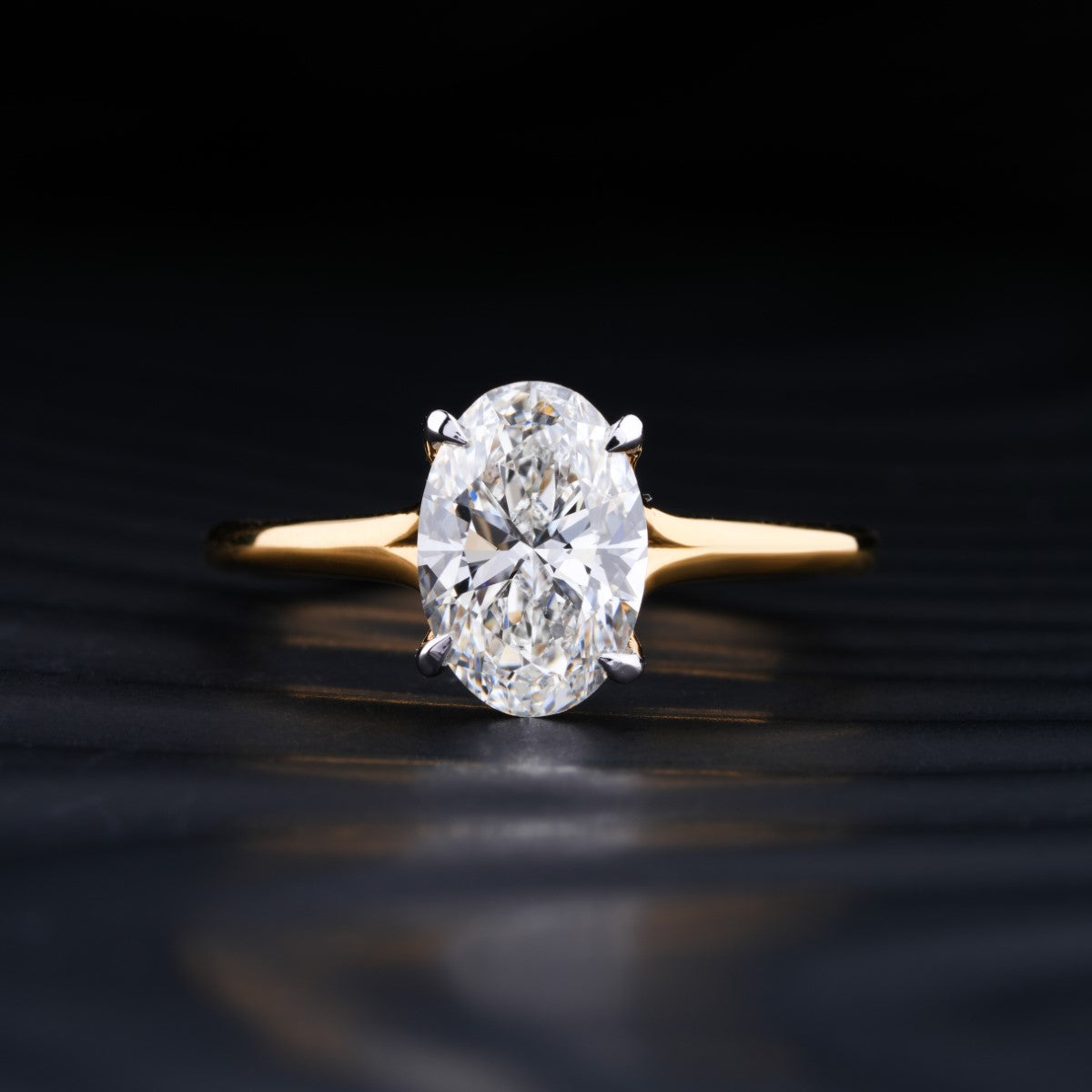 2Ct Oval Solitaire Engagement Ring