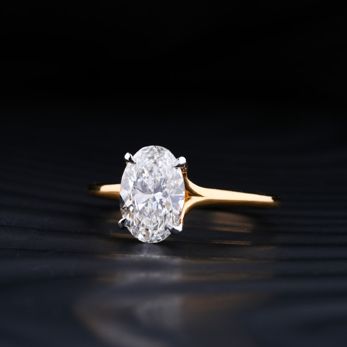 2Ct Oval Solitaire Engagement Ring