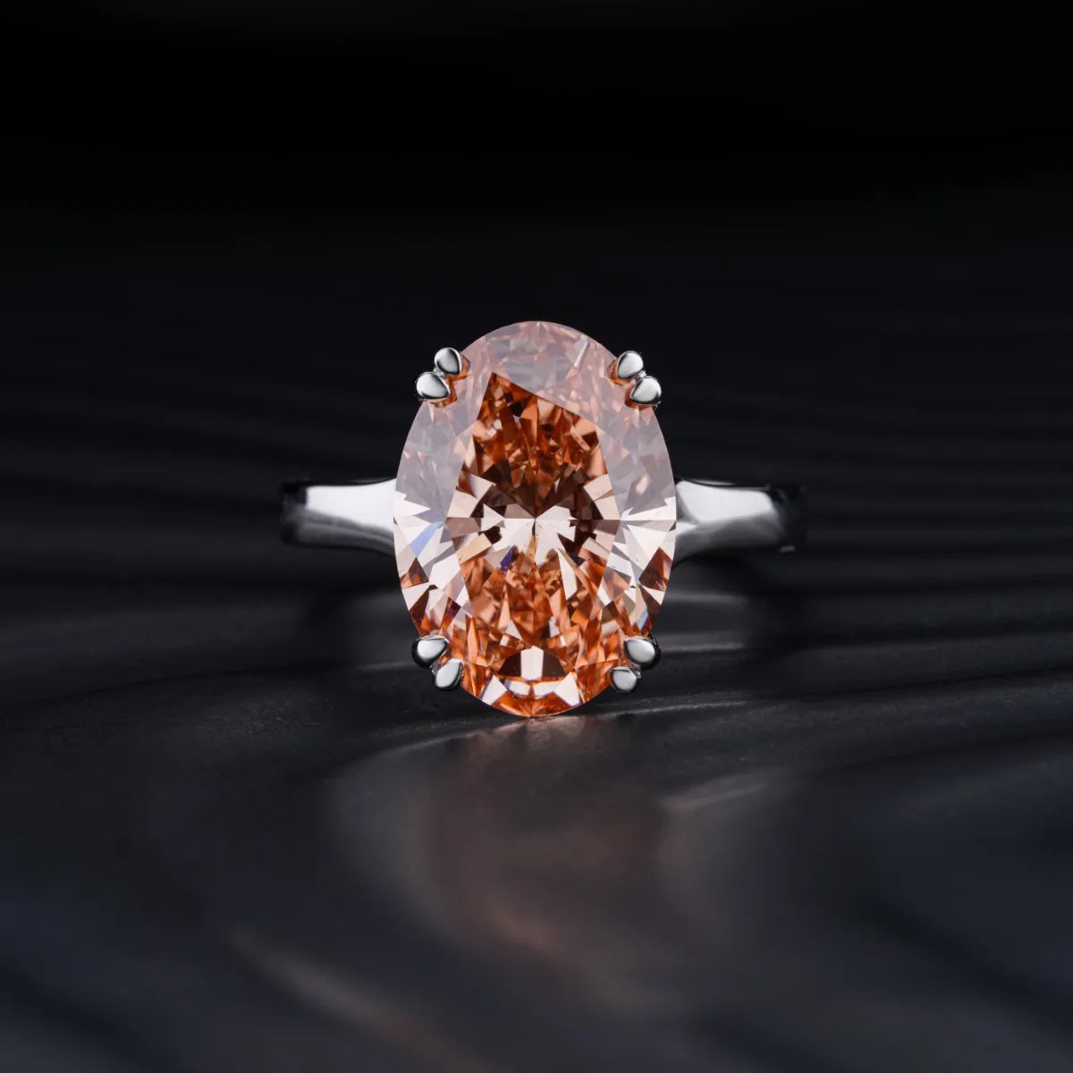 6 Ct Oval Solitaire Ring With Double Prong Set
