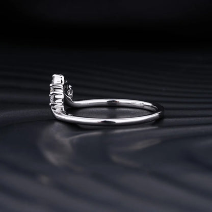 Tiny Crown Ring With Round Diamonds