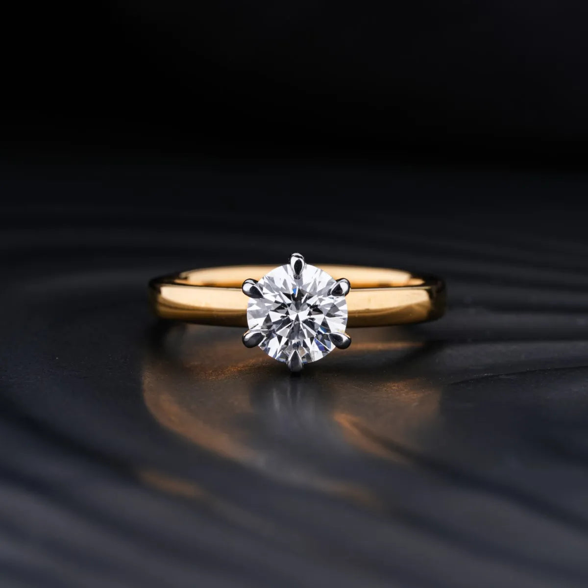 1 Ct Round Diamond Solitaire Engagement Ring | Earthly Jewels