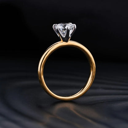 1 Ct Round Diamond Solitaire Engagement Ring | Earthly Jewels