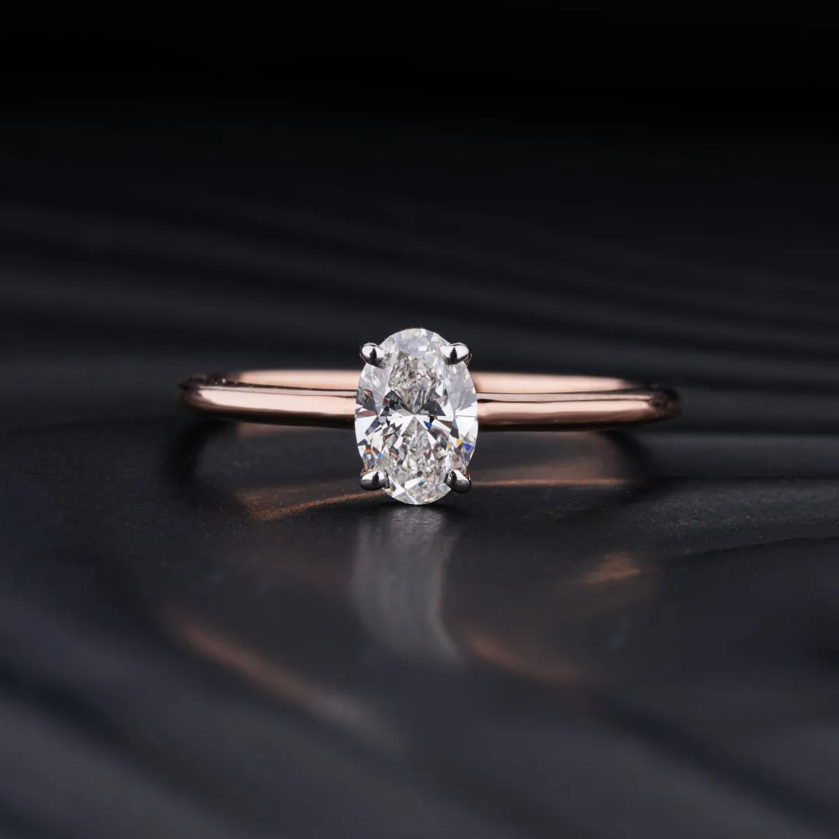 0.5 Oval Solitaire Engagement Ring | Earthly Jewels