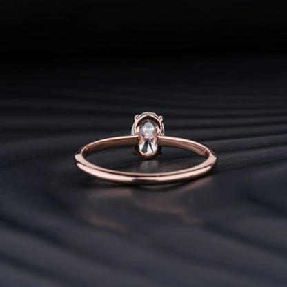 0.5 Oval Solitaire Engagement Ring | Earthly Jewels