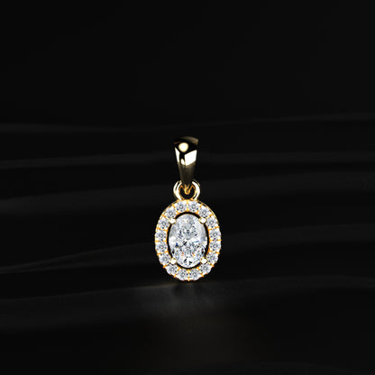 Oval Halo Pendant