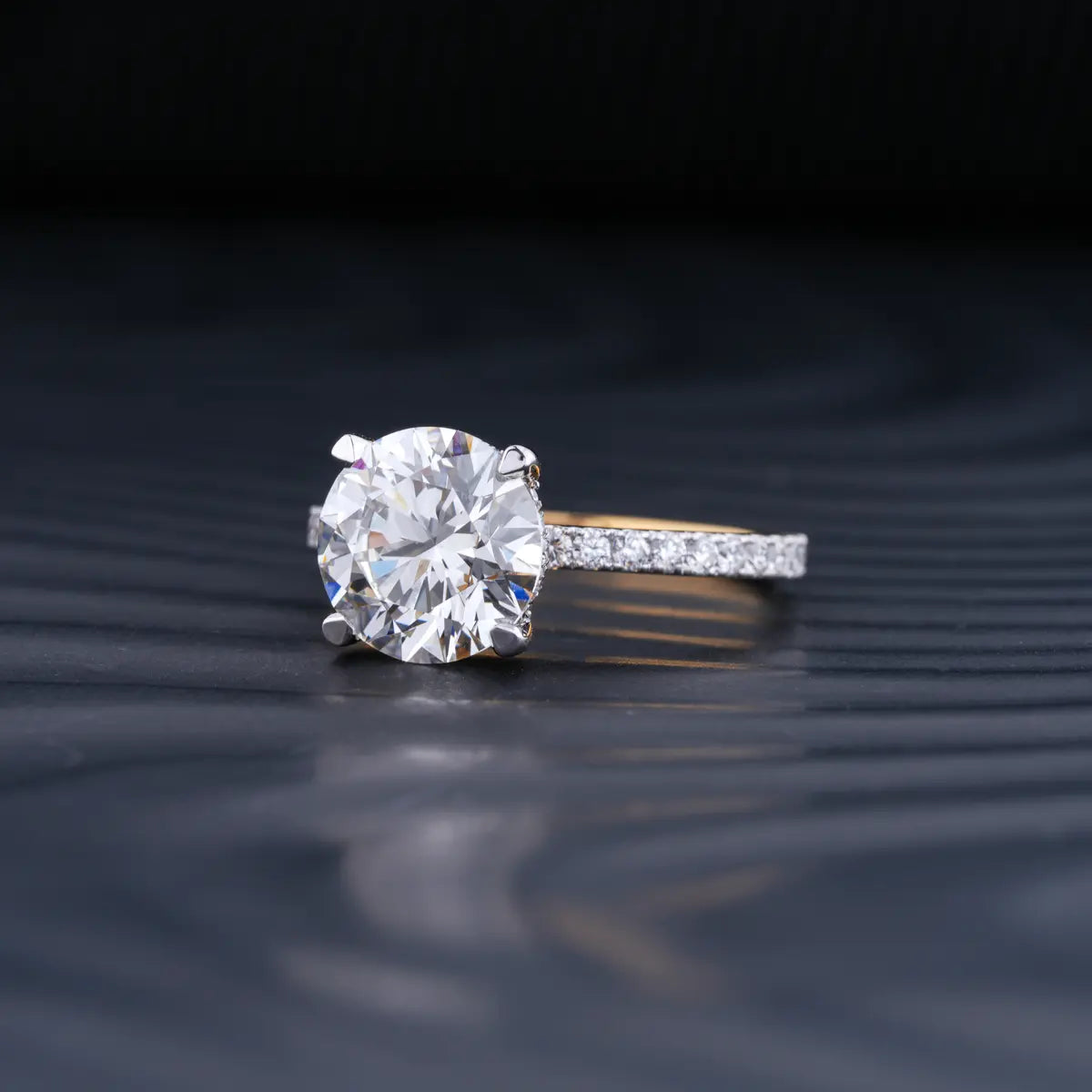 Round Diamond Ring With Hidden Halo | Earthly Jewels