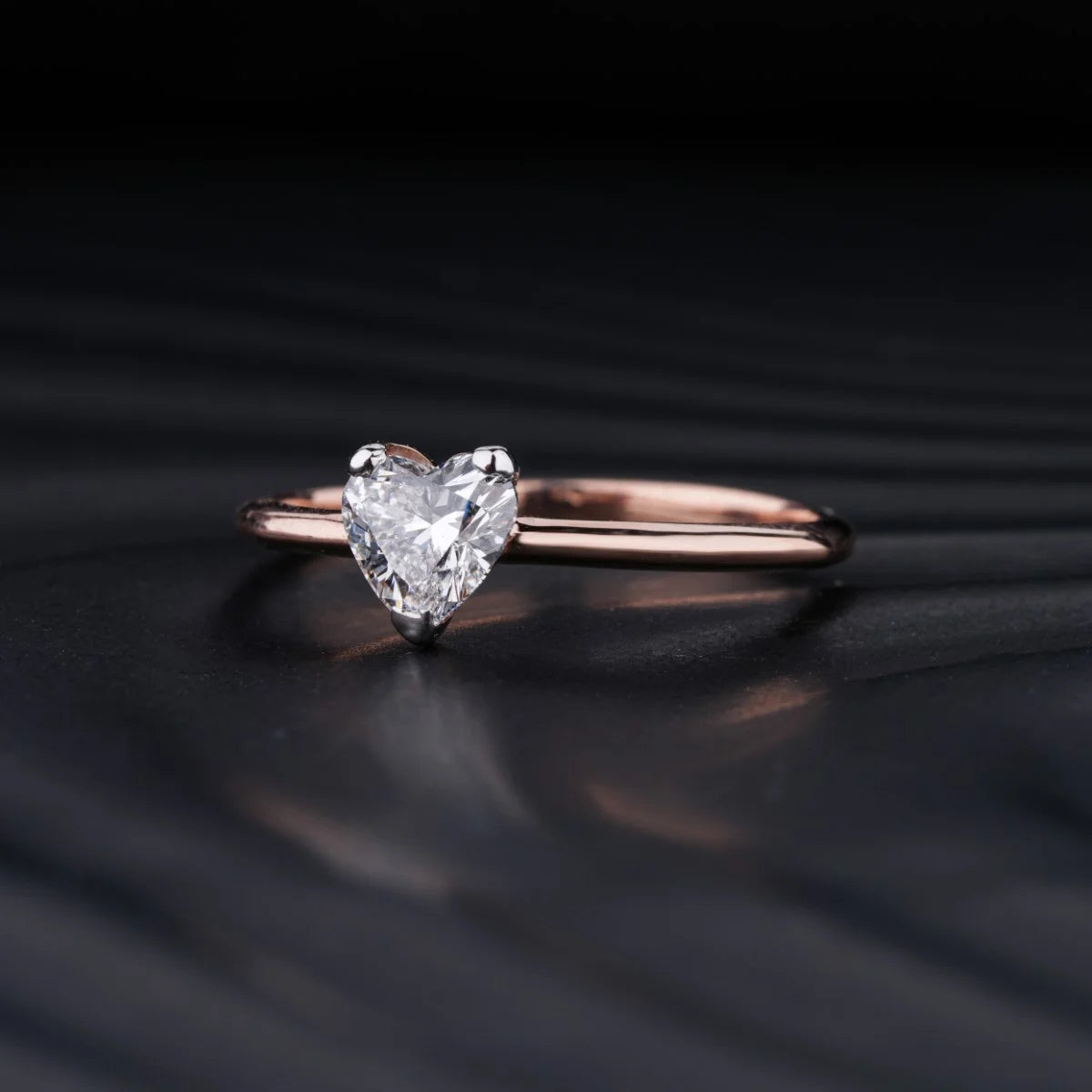 Heart Shape Solitaire Ring