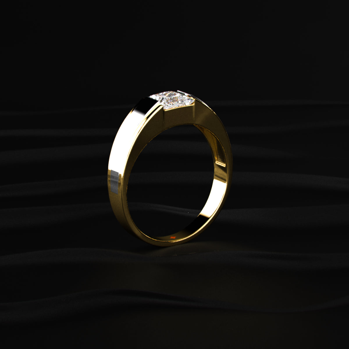 Princess Cut Men'S Engagement Ring