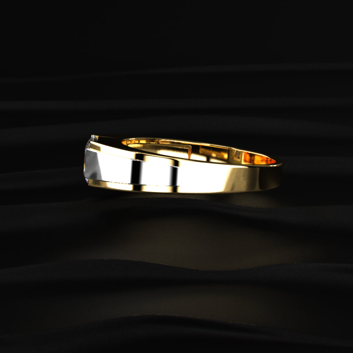 Princess Cut Men'S Engagement Ring