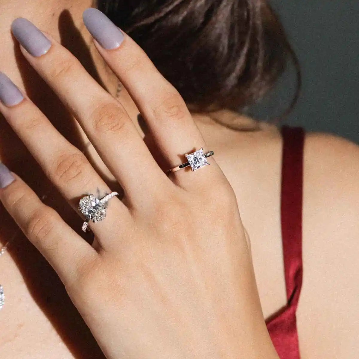 Princess Solitaire With Double Hidden Halo Ring