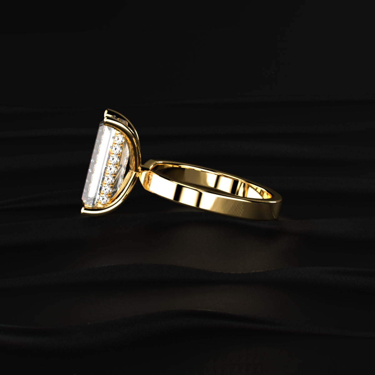 Baguette Diamond Solitaire Ring