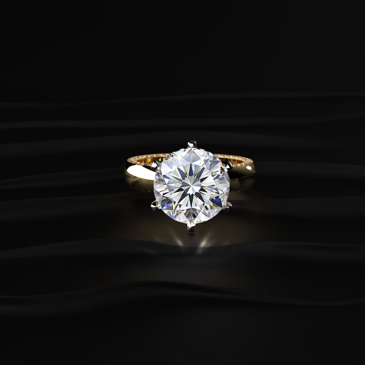5 Carat Round Diamond Solitaire Ring