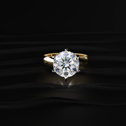 5 Carat Round Diamond Solitaire Ring