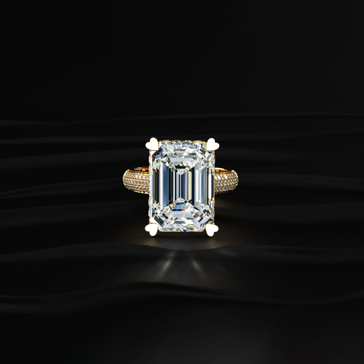 10 Ct Emerald Cut Solitaire Ring | Earthly Jewels