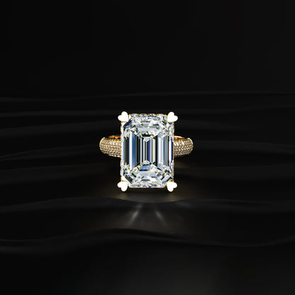 10 Ct Emerald Cut Solitaire Ring | Earthly Jewels