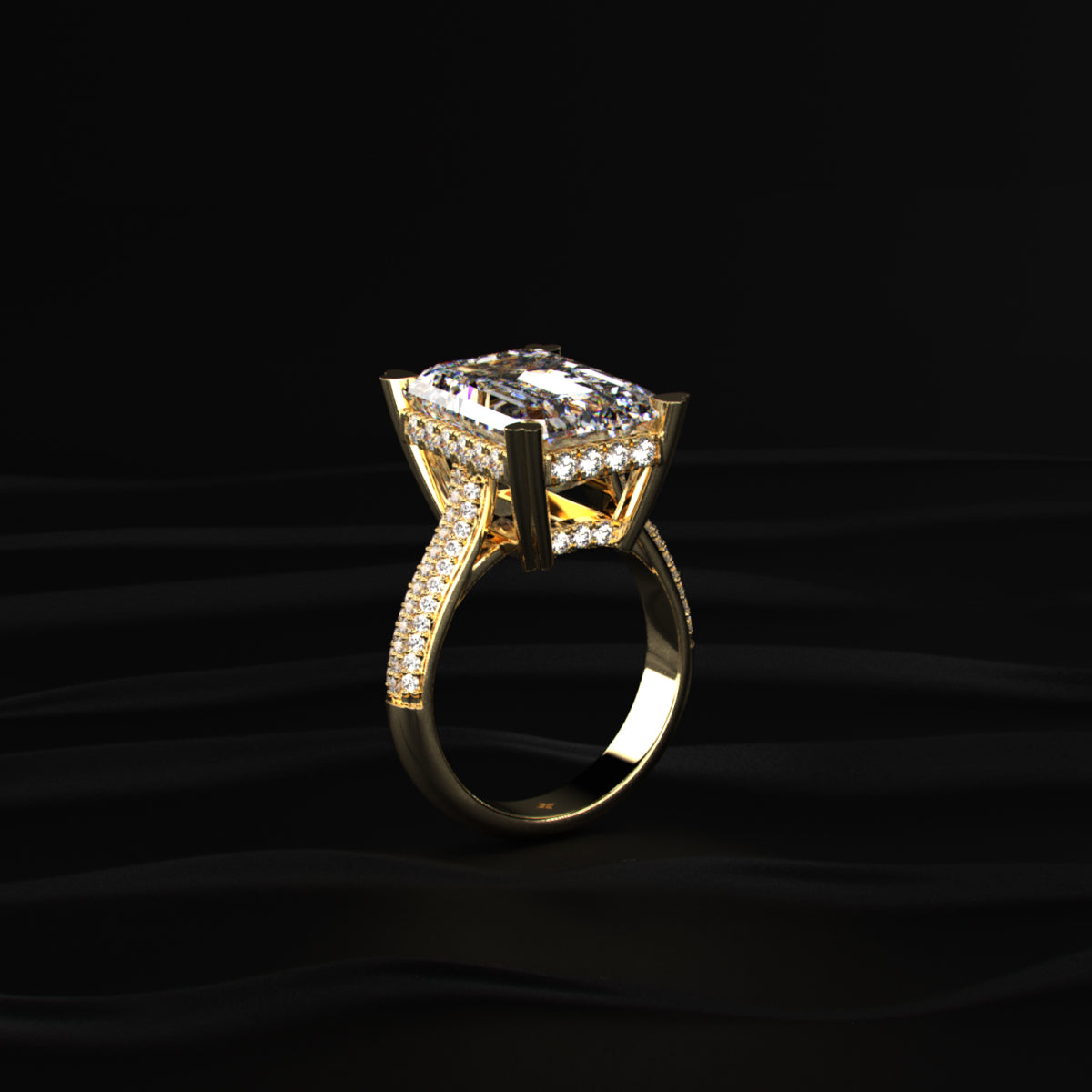 10 Ct Emerald Cut Solitaire Ring | Earthly Jewels
