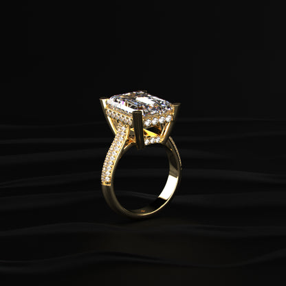 10 Ct Emerald Cut Solitaire Ring | Earthly Jewels