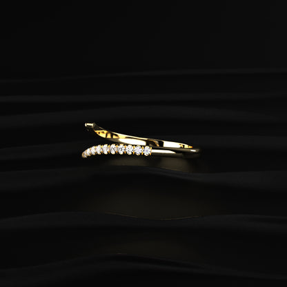 3 Carat Yellow Marquise Diamond Ring With Stack Ring