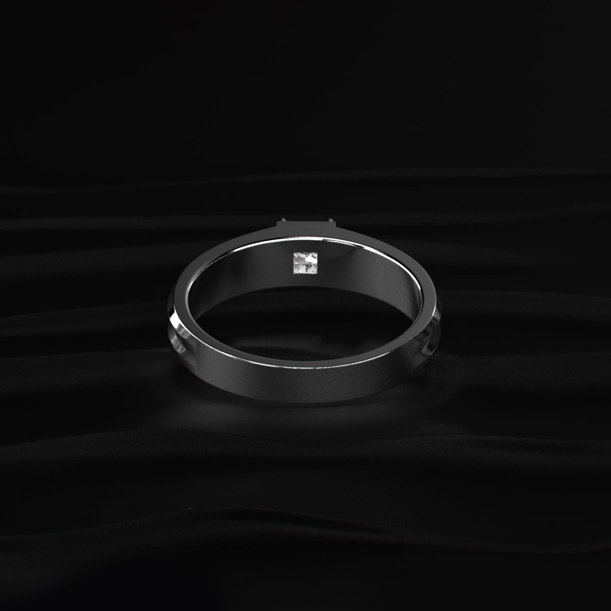 0.50 Ct Princess Men's Diamond Ring | Earthly Jewels 