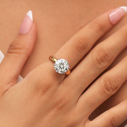5 Carat Round Diamond Solitaire Ring
