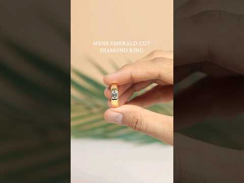 Mens Emerald Cut Diamond Ring