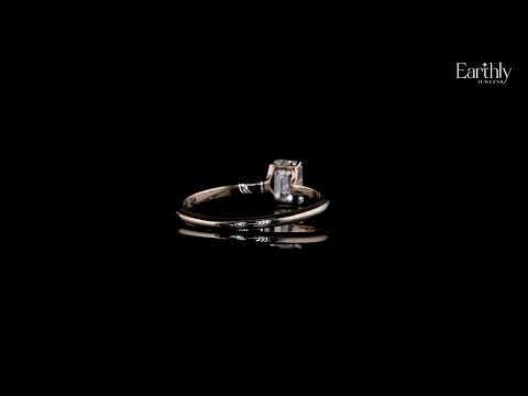0.5Ct Emerald Cut Solitaire Ring | Earthly Jewels
