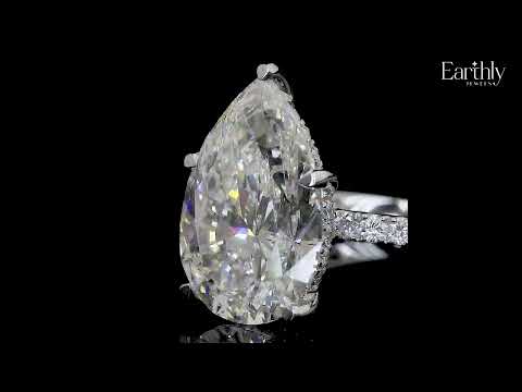 Pear Hidden Halo Engagement Ring | Earthly Jewels