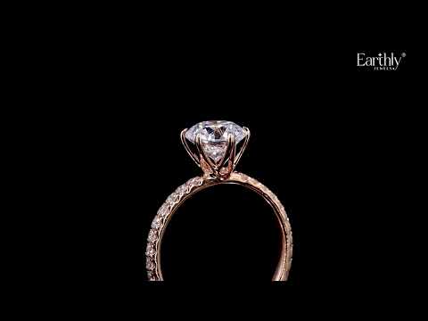 Round Diamond Pave Engagement Ring