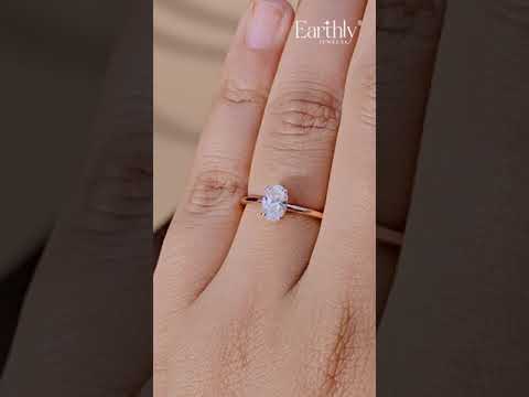 0.5 Oval Solitaire Engagement Ring | Earthly Jewels