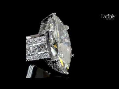Marquise Cut Solitaire Diamond Ring