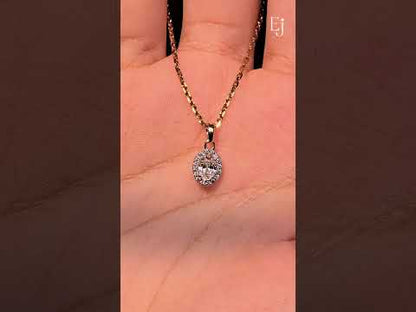 Oval Halo Pendant