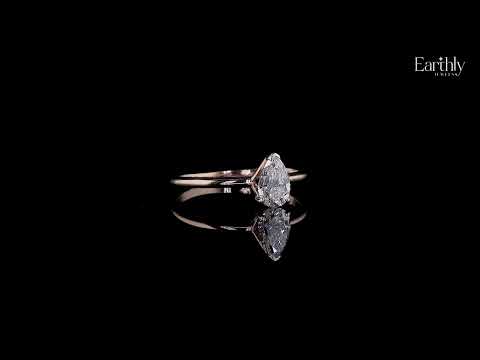 0.5Ct Pear Shape Solitaire Ring | Earthly Jewels