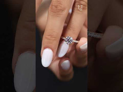 Round Diamond Pave Engagement Ring