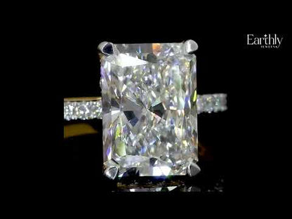 Radiant Engagement Ring Hidden Halo