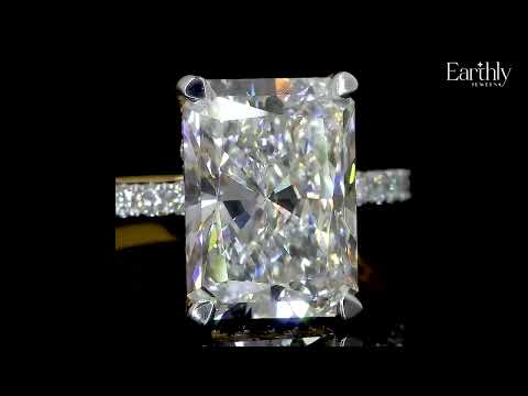 Radiant Engagement Ring Hidden Halo