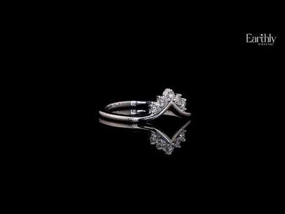 Tiny Crown Ring With Round Diamonds